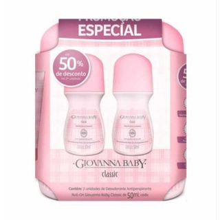 Desodorante Giovanna Baby Roll-on 50ml Kit 2 unidades - Classic Rosa
