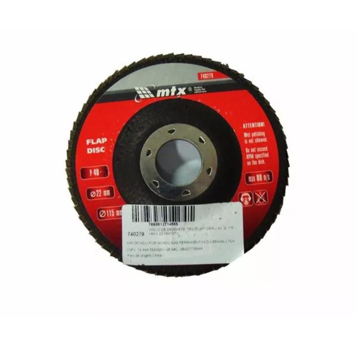 Disco de Lixa Flap 4.1/2 POL Grana 60 MTX - Home & Living