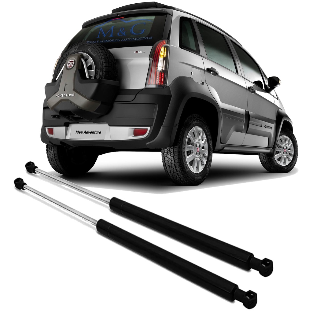 Kit Par 2 Pistão Amortecedor Tampa Traseira Porta Malas Fiat Idea Adventure 2010 2011 2012 13 á 2018 em Oferta na Shopee