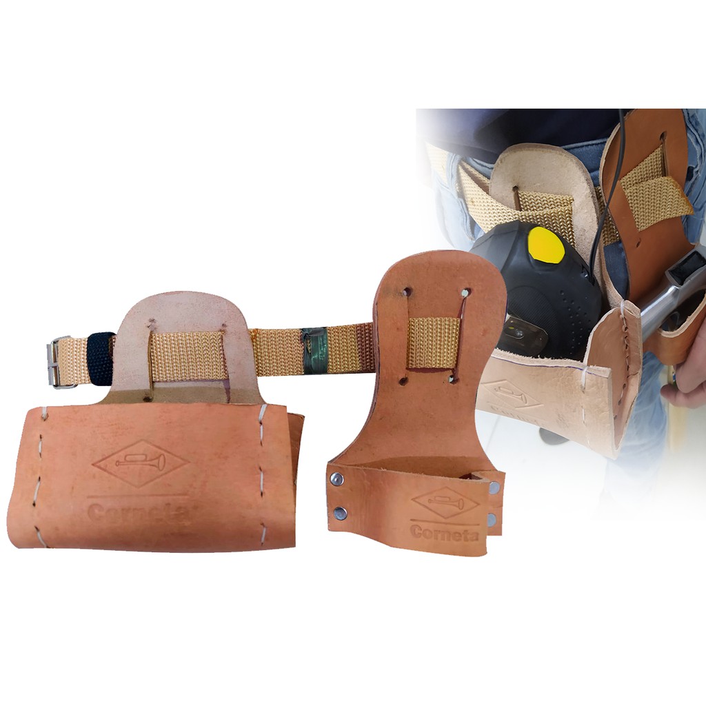 Cinto De Ferramentas Carpinteiro Pedreiro Profissional Couro Nylon Suporte - CORNETA Original em Oferta na Shopee