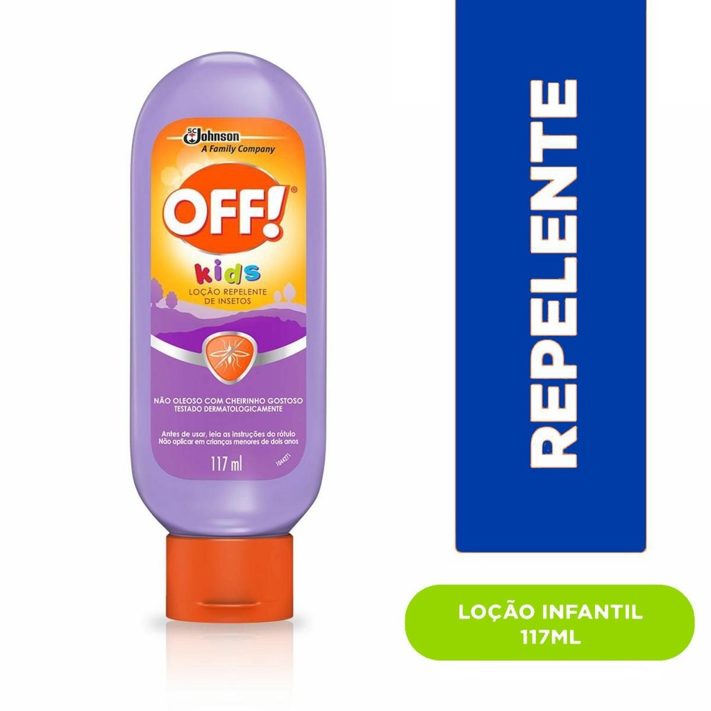 Repelente Infantil Off Kids 117ml Loção Repelente de Insetos