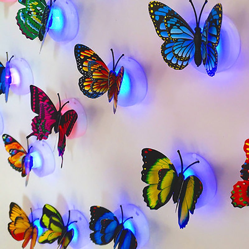 Borboleta Bonita Com Claro Noturna De LED Para Decoração De Parede/Sala ...