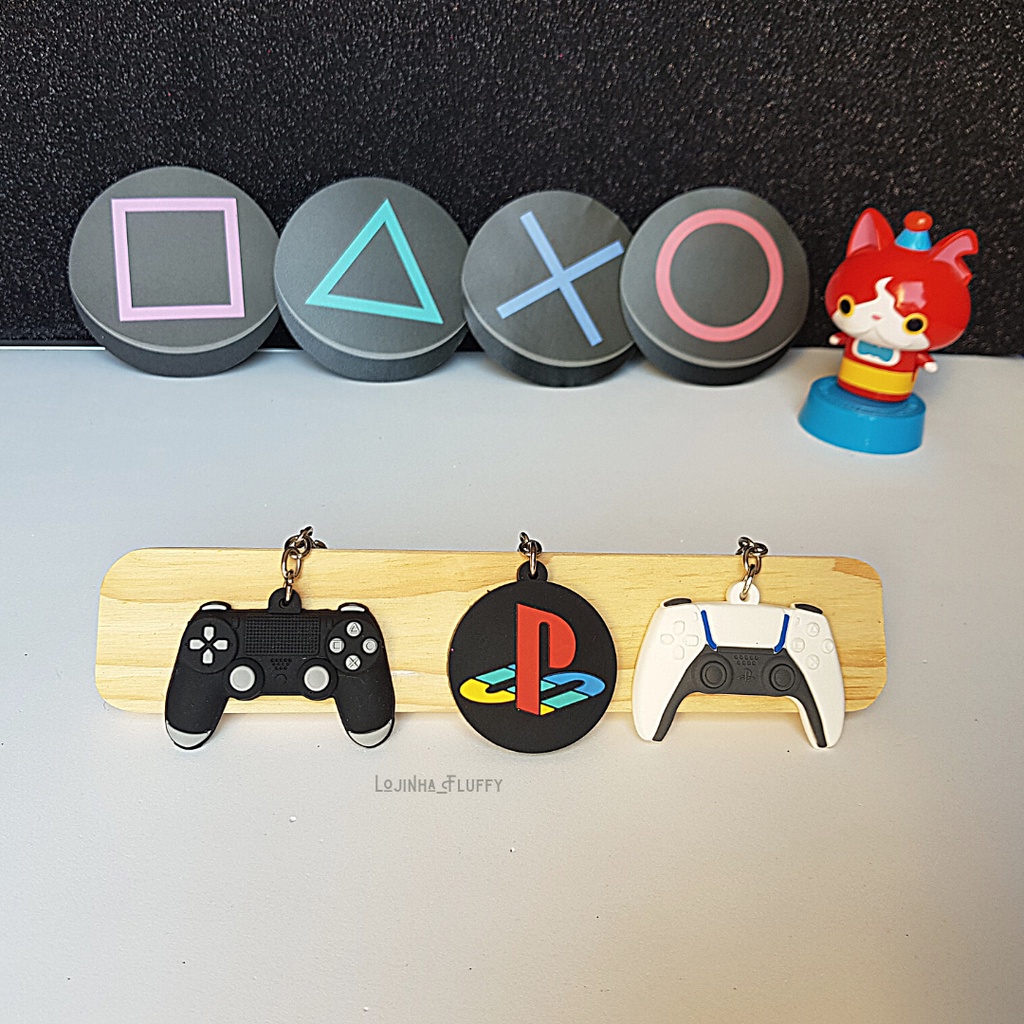 Chaveiro Gamer Playstation Playstation PSone Emborrachado Presente Shopee Brasil