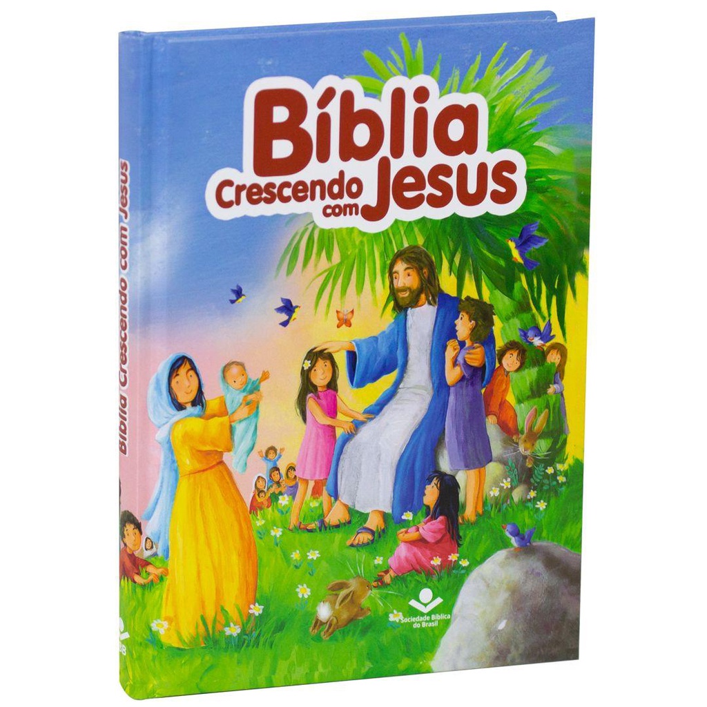 Bíblia Ilustrada Crescendo com Jesus | Capa Dura em Oferta na Shopee