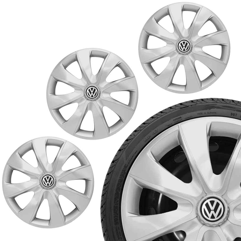 Jogo Calota Aro 13 Compatível Gol G1 G2 G3 G4 G5 G6 Voyage Saveiro Up Prata em Oferta na Shopee