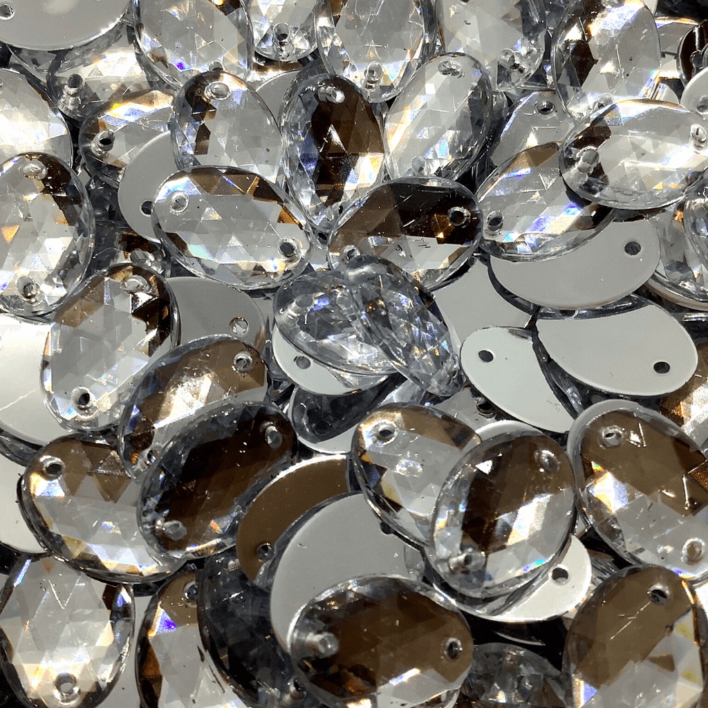 Chaton Com Furo Oval 10x14mm Para Costura 50 Unidades em Oferta na Shopee