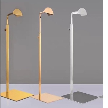 Expositor de Bolsa Luxo Regulável para Vitrine Balcão Loja | Dourado, Rose Gold e Cromado