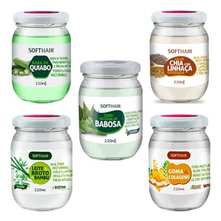 Extrato Natural Babosa Quiabo Chia Linhaça Bambu Colágeno Soft Hair 220ml