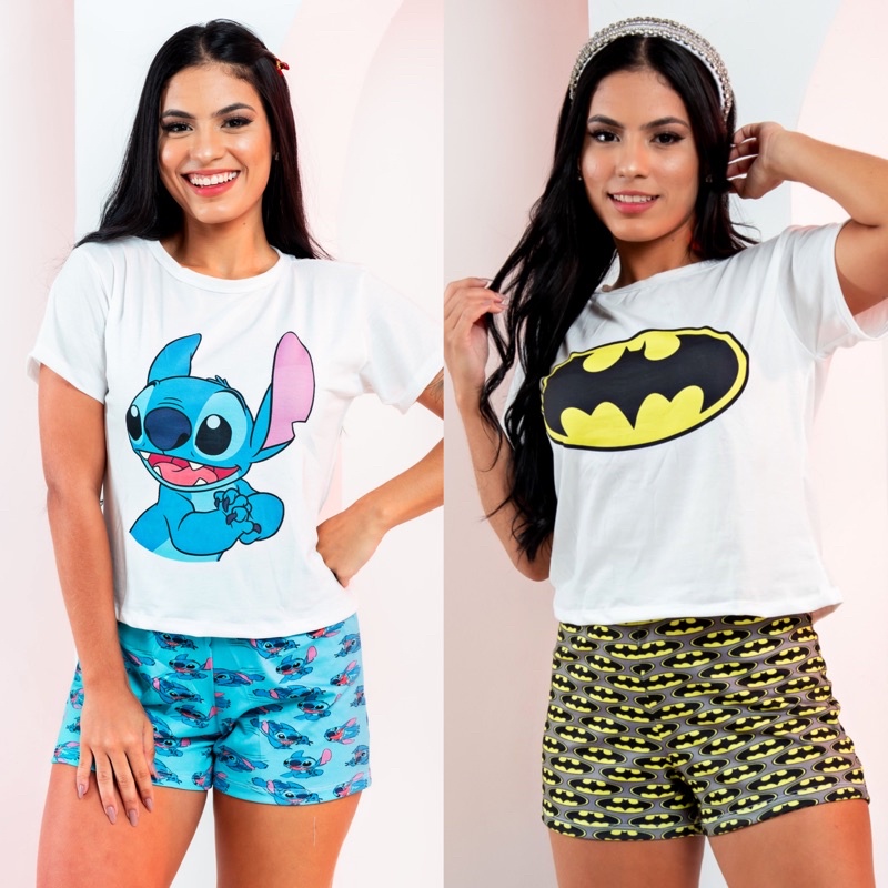Pijama Feminino - Personagens - Baby Doll Adulto | Shopee Brasil