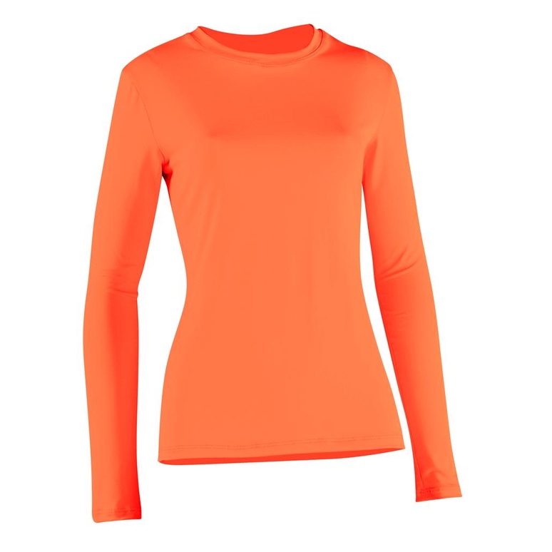 Camiseta Feminina Manga Longa Academia Proteção Uv50+ Neon