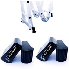 Pé Sapata Borracha Escada Articulada Multifuncional Dobrável 1.6 X 6.3 cm Kit 4 Un