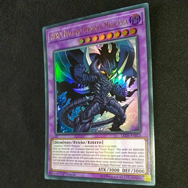 HERÓI Maligno Perdição Maliciosa / Evil Hero Malicious Bane - Ultra Rara - Yugioh