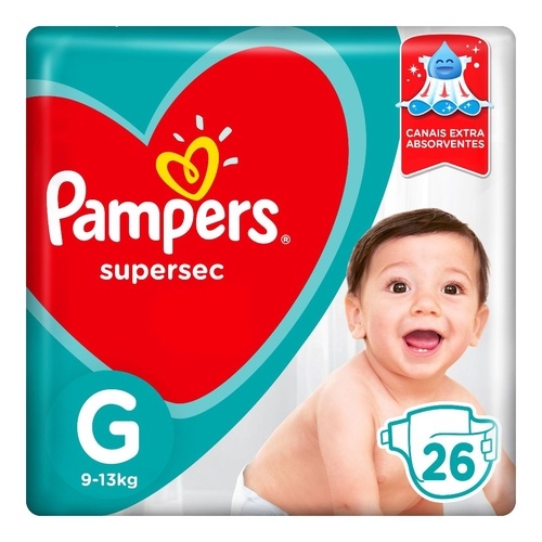 Fralda Pampers Supersec Infantil tam: G