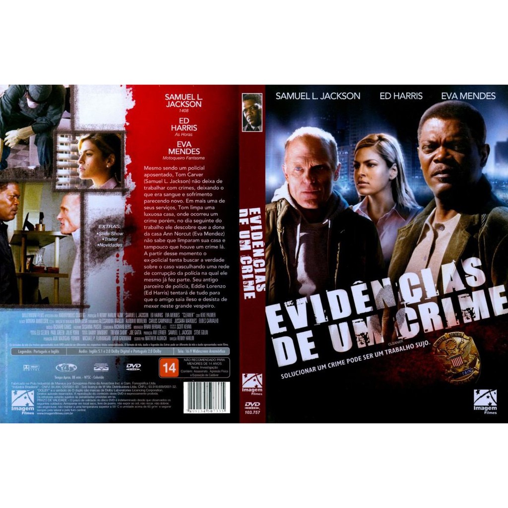 Dvd Evidências De Um Crime, Samuel L. Jackson, Policial