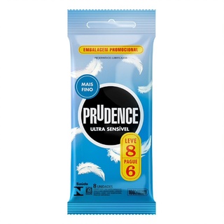 Preservativo Prudence Ultra Sensivel Com 8 Unidades
