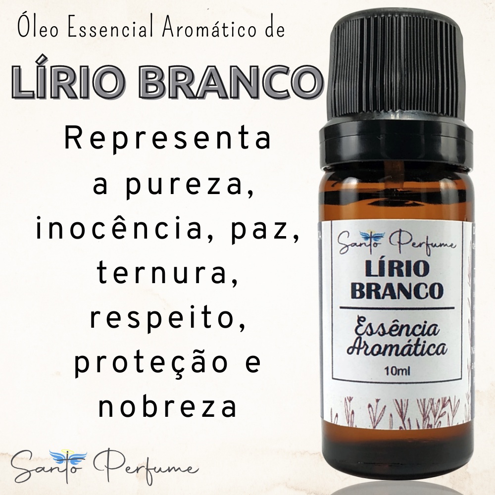 Óleo Essencial Aromático de Lírio Branco 10ml da Santo Perfume | Shopee  Brasil