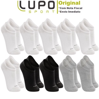 Kit De 10 Pares Meias Cano Invisível Lupo Sport Algodão Soquete Sapatilha Unissex