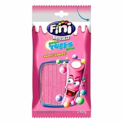 Bala de Gelatina Tubes Cítrico Tutti Frutti 240g - Fini