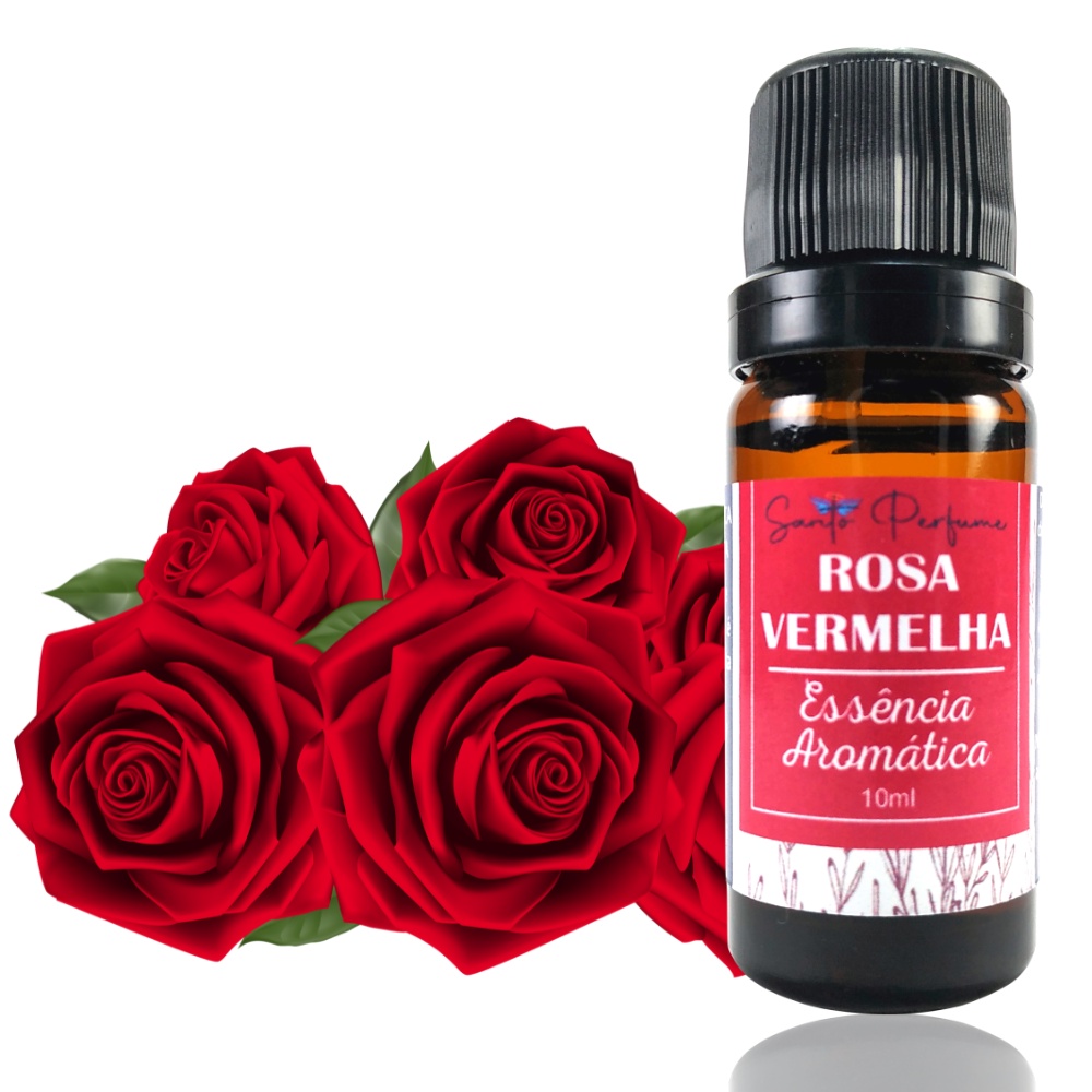 Essência Aromática de Rosa Vermelha 10ml - Santo Perfume