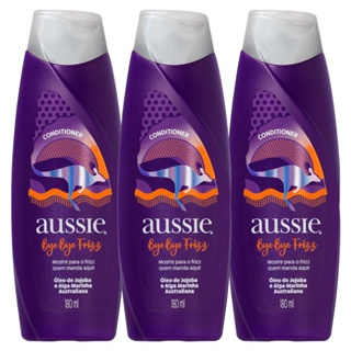 Kit 3 Condicionador Aussie Bye Bye Frizz Maciez e Brilho 180ml em Oferta na Shopee