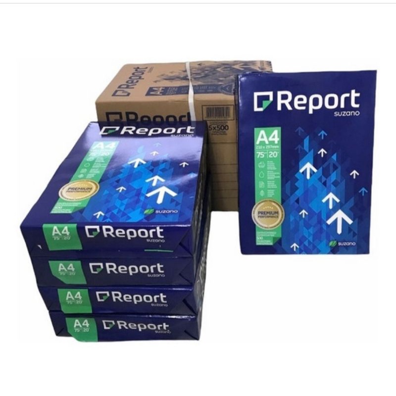 Papel Sulfite A4 Suzano Report Premium, 5 Resmas 500 Folhas, Total 2500, Exelente para Impressoara em Oferta na Shopee
