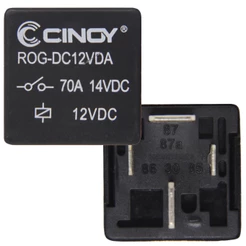 Rele Auxiliar Reversor 4 Pinos 12 Volts 70 Amperes 2 Dentão / 12v 70A - 1 Unidade Cinoy