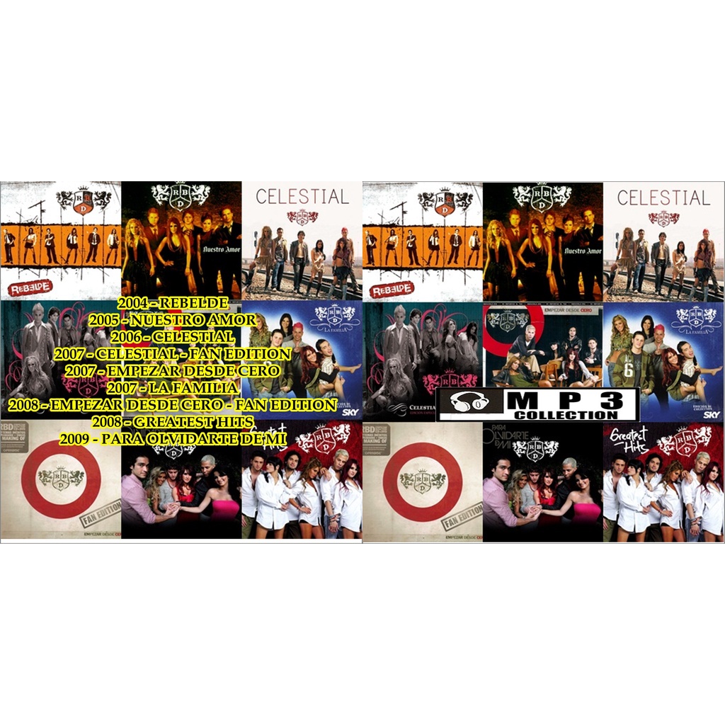 REBELDE -RBD- MP3 COLLECTION (ESPANHOL) | Shopee Brasil