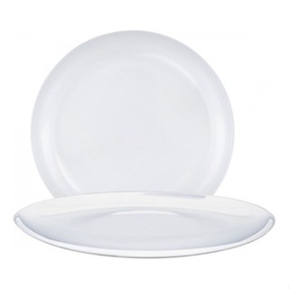Jogo de Prato de Vidro Opanile Branco Raso Redondo Para Bolo e Pizza 2 Pcs - Ruvolo em Oferta na Shopee