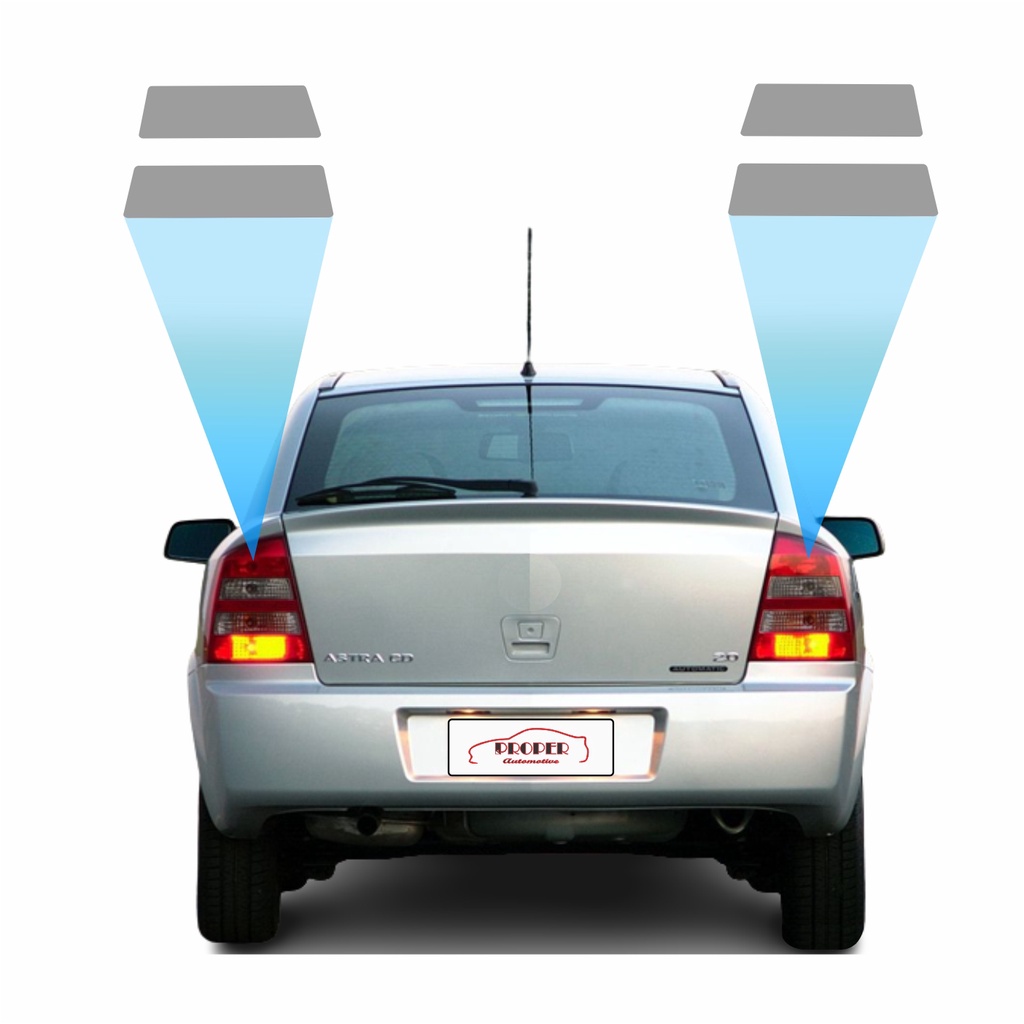 Par de Adesivo Aplique de Lanterna Chevrolet Astra Hatch Fume Claro