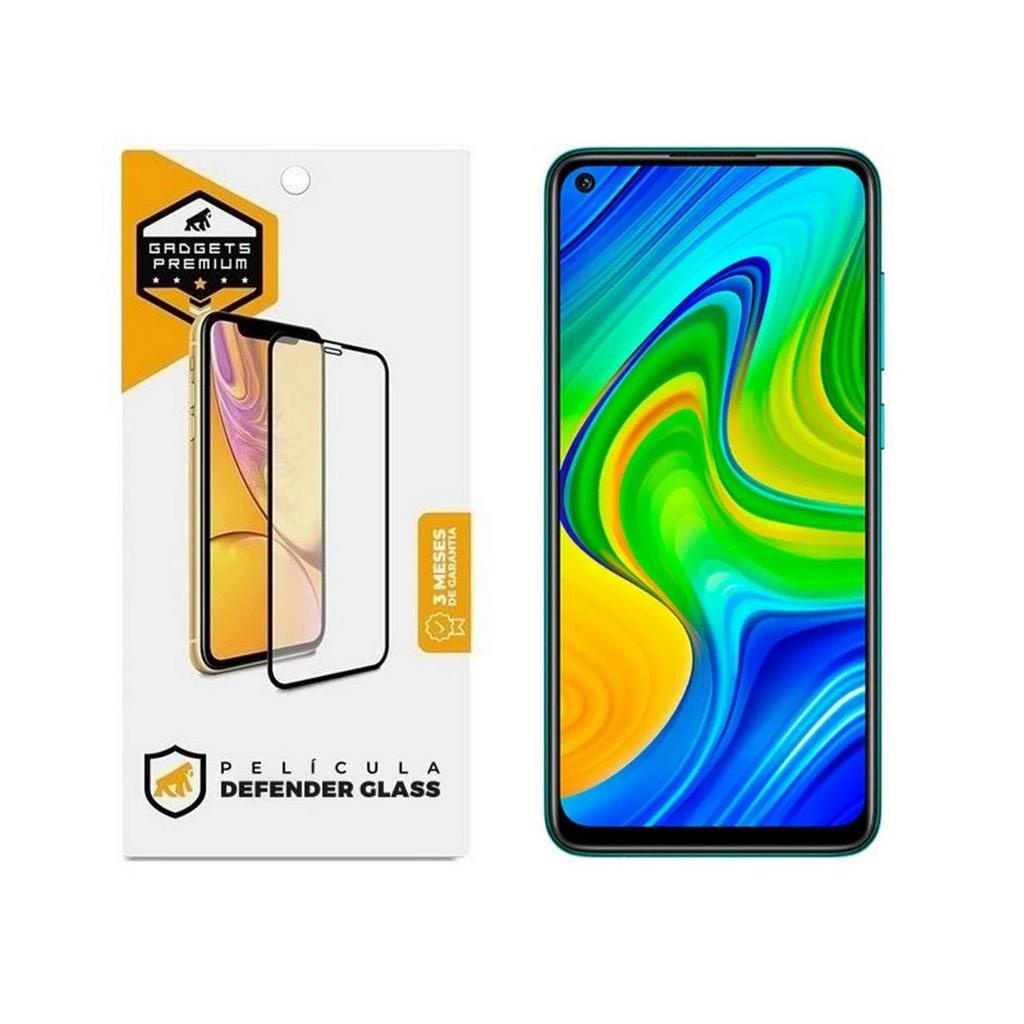 Película Defender Glass para Xiaomi Redmi Note 9 - Preta - Gshield