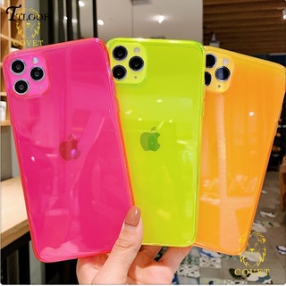 COVET Capa Para Celular Translúcida De Silicone Fluorescente Capa Capinha Para iPhone 14 13 12 11 Pro Max XS XS XR 7 8 Plus SE 2020