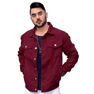 Jaqueta Masculina Sarja Color Vinho/Bordô