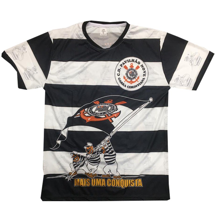 CAMISA PAVILHÃO NOVE TORCIDA CORINTHIANA TORCEDOR LIQUIDAÇÃO | Shopee ...
