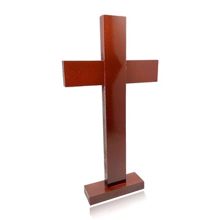 Cruz com Base MDF sem Cristo Ecumênica Todas Religiões 28cm
