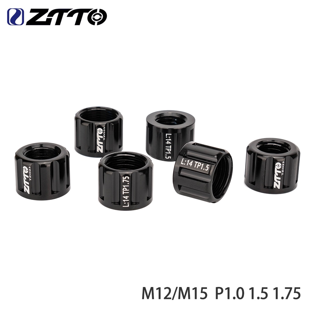 ZTTO Bicicleta Através Da Porca Do Eixo M12 M15 Parafuso Tampa Espeto Para 1.0mm 1.5mm . 1.75mm Passo Rosca