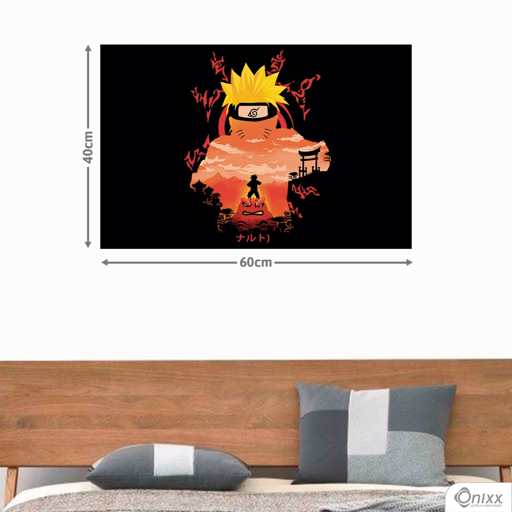 Painel Decorativo Naruto Minimalista 60x40cm