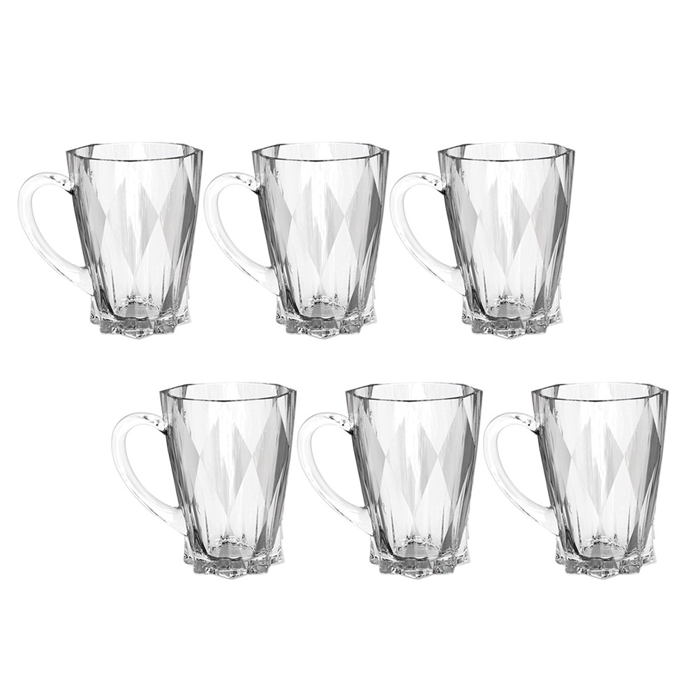 Jogo 6 Canecas Xícaras Vidro Orio Chá Café em Oferta na Shopee