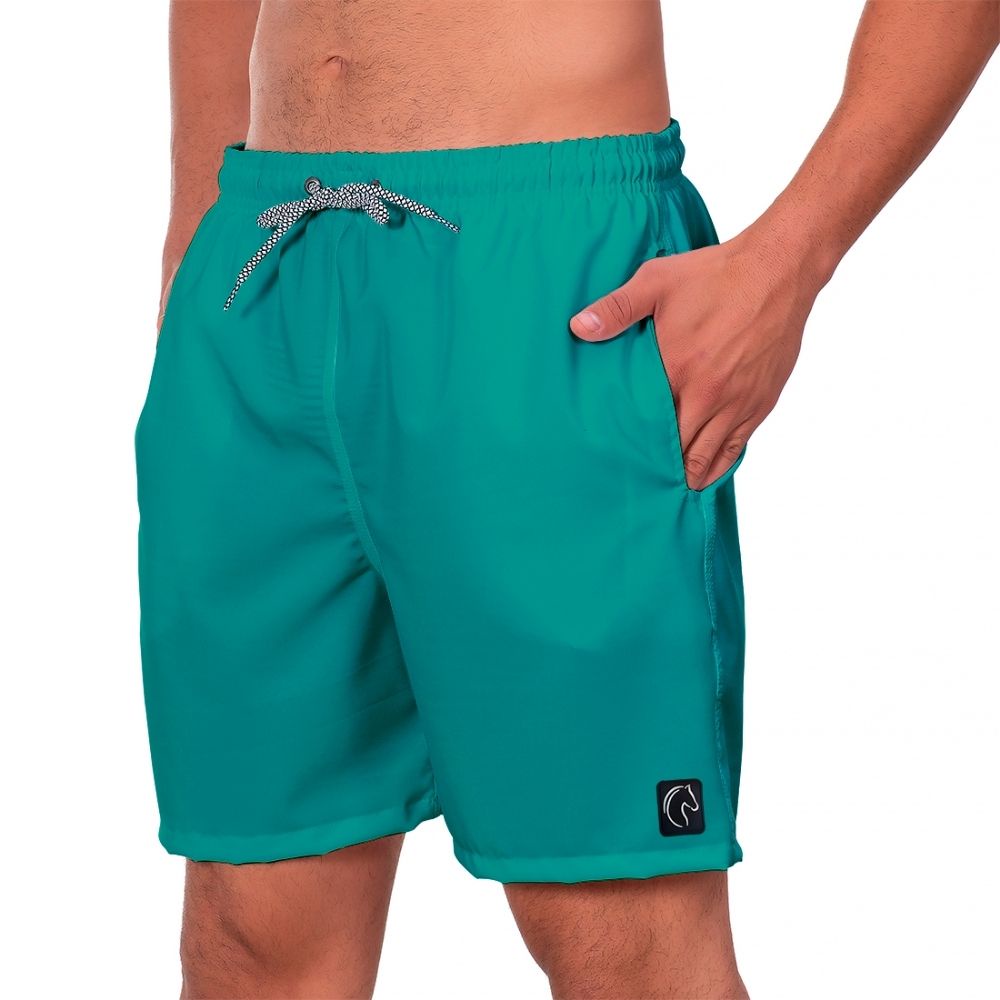 Short Masculino Básica Lisa Verde Cores Bermuda Masculina Premium Leve Moda Praia Casual Durável Seca Rápido