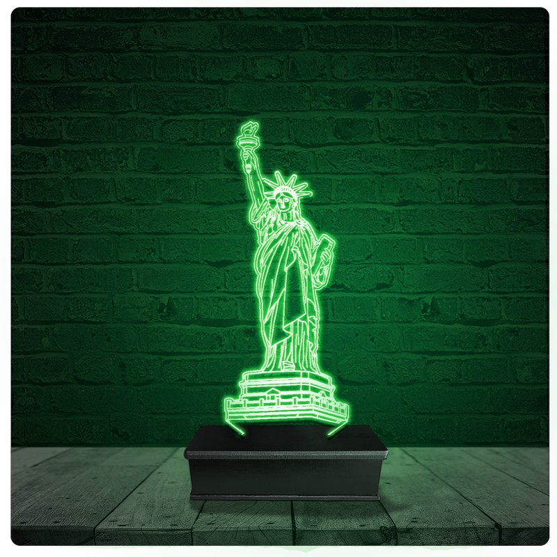 Luminária Abajur Acrílico Led - Estátua da Liberdade