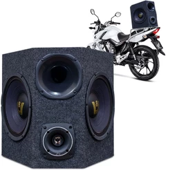 Caixa Propaganda Moto 10 Polegadas Driver Corneta Tweeter