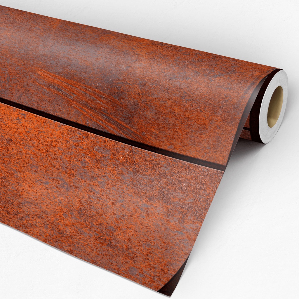 Papel Parede Moderno Industrial Aço Grade Chapa Ferrugem 01