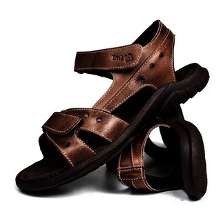 Sandália Masculina Em Couro Super Resistente Imperdível