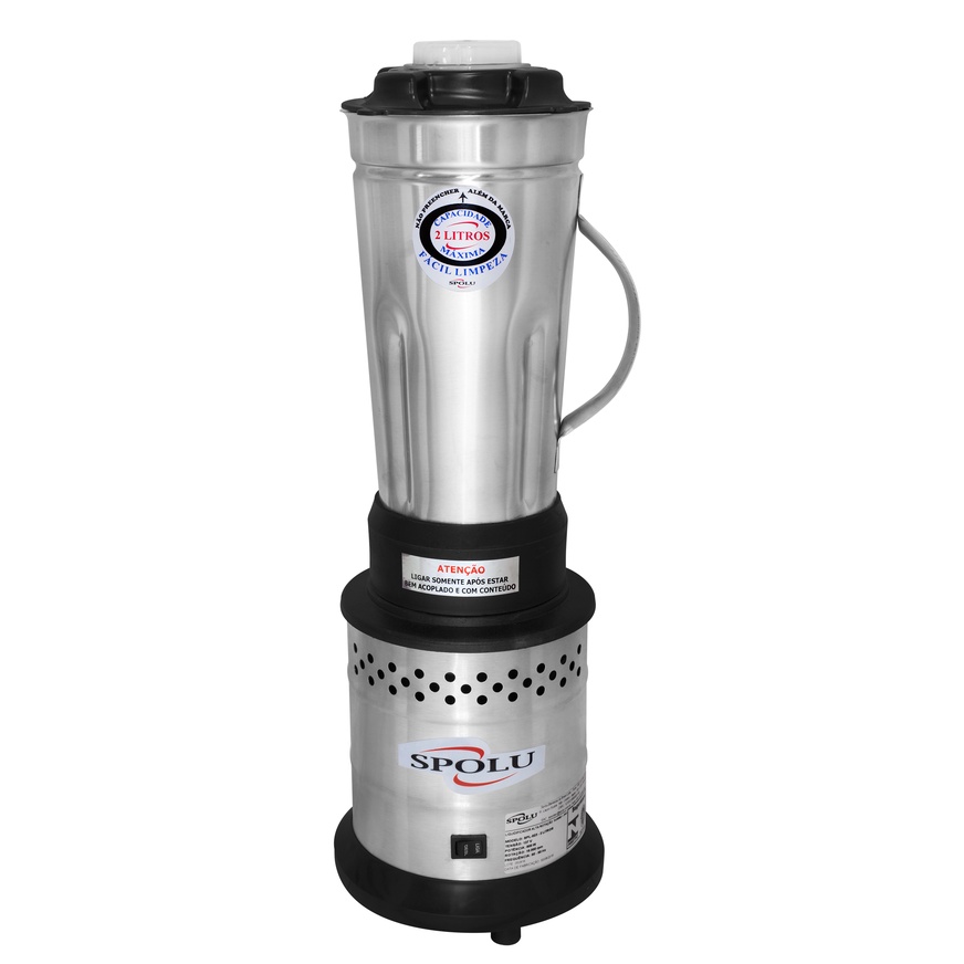 Liquidificador Industrial Alta Rotação 2 Litros 800w Inox Spolu