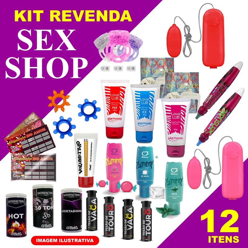 Sex Shop Revenda Kit 12 Produtos Eróticos Sexshop Escorrega O Preço 