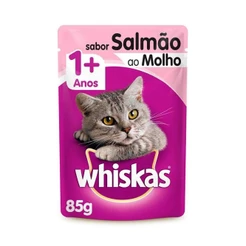 Ração Úmida Whiskas Sachê Gatos Adultos Salmão ao Molho 85g