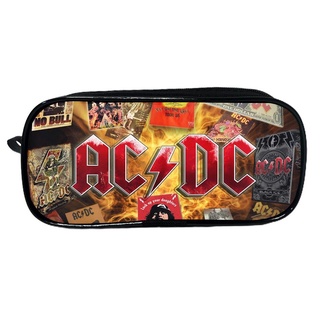 Estojo preto Resistente Banda AC DC Preto 1 Ziper