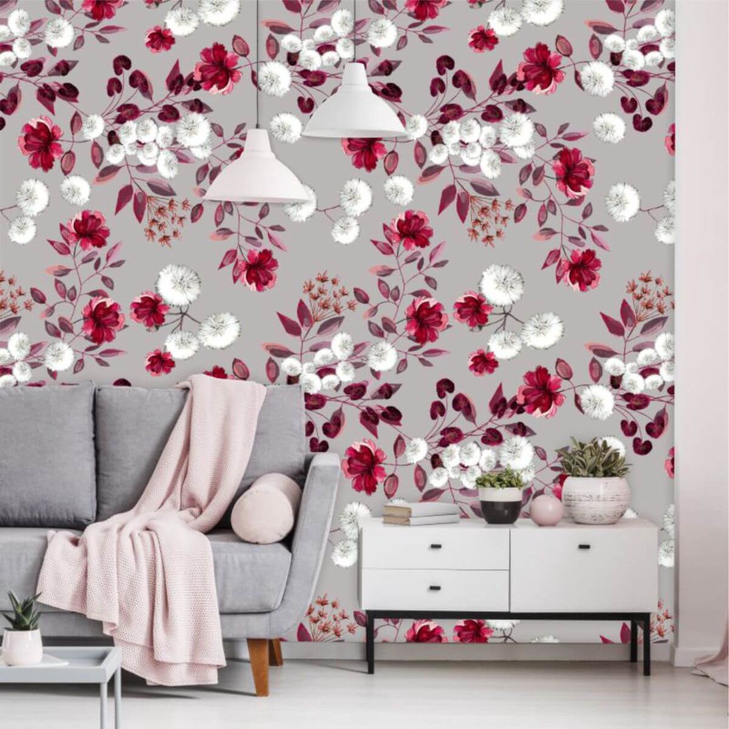 Papel de Parede Vinil Autocolante Floral Daphne 270 em Oferta na Shopee