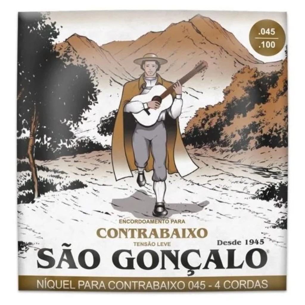 Encordoamento Para Contra Baixo 4 Cordas 0.45 Sao Goncalo