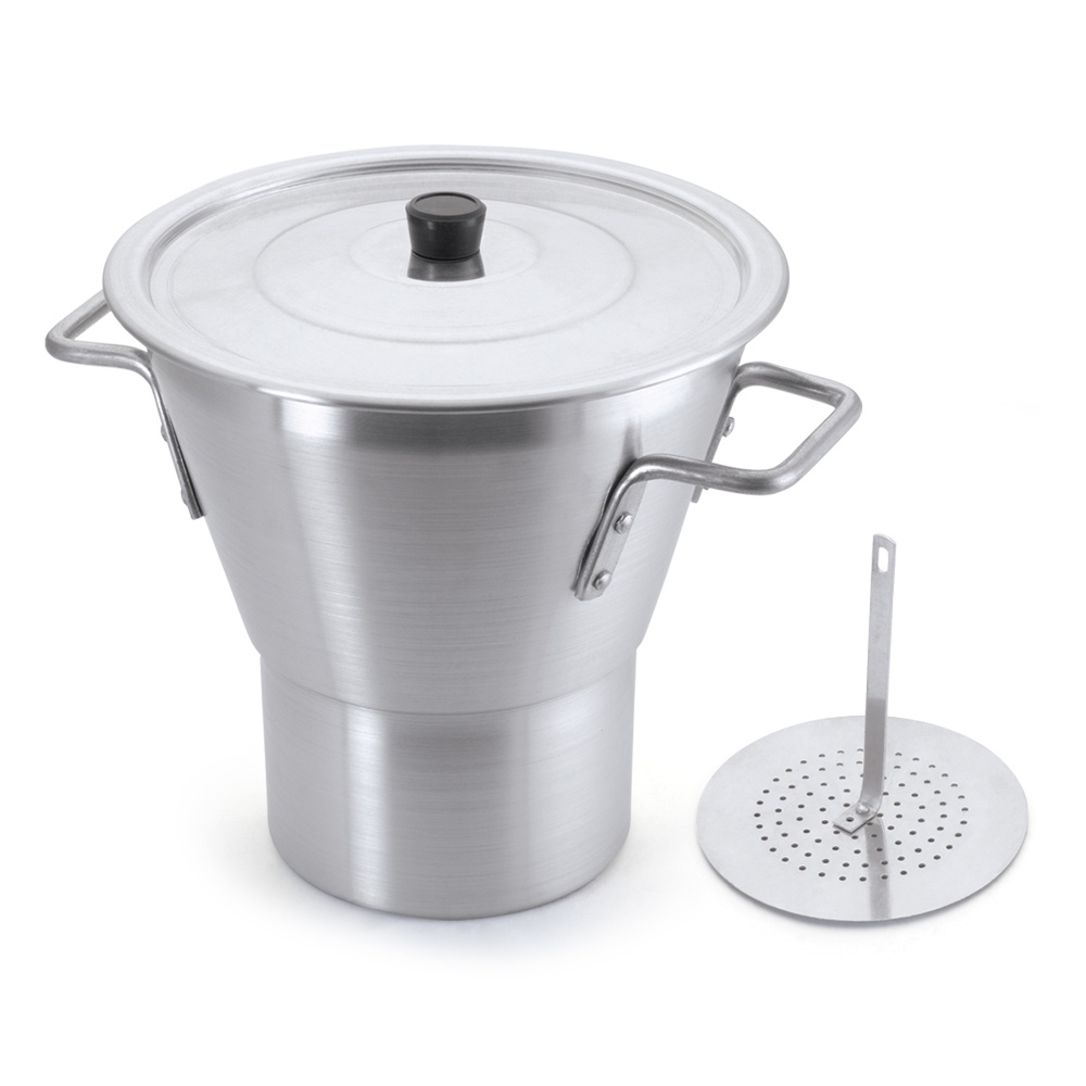 Cuscuzeiro Aluminio Polido Profissional 26Cm 9L Nacional