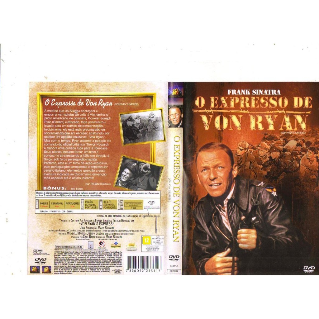 Dvd O Expresso De Von Ryan, Frank Sinatra, Guerra, Original